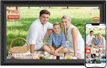 FRAMEO 15,6-tolline WiFi digitaalne pildiraam 1920 x 1080 FHD Suur 32 GB Smart Digital Photo Frame IPS puuteekraan Automaatne p&ouml;&ouml;ramine Seinale paigaldatav Jaga fotosid/videosid koheselt Frameo rakenduse kaudu