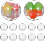 NUOBESTY 100 l&auml;bipaistvat plastpalli 2,8 cm t&auml;itmiseks &uuml;mmargused t&auml;idetavad pallid DIY k&auml;sit&ouml;&ouml;ks, peo kingitused ja kapslid