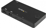 StarTech. com 2-portiline USB-C KVM l&uuml;liti (4K 60Hz HDMI, 3840 x 2160, kompaktne kaheportiline UHD Mini KVM l&uuml;liti USB-C kaabliga)