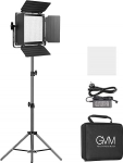 GVM LED Video Lights, 480 LEDs Photography Lighting Panel, CRI97, TLCI97, Dimmable, 2300K - 6800K, 2 x Video Lights with Light Stands, Kit for Outdoors, Interviews, Studio Portraits, Photographic Lighting