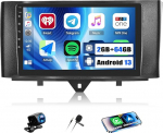 CAMECHO 2+64G Android 13 9-tolline autoraadio Mercedes Benz Smart Fortwo W451 2011-2015 juhtmevaba Carplay Android auto, GPS navigatsiooniradio puuteekraaniga HD Bluetoothiga WiFi RDS FM + tagurdamine