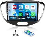 CAMECHO 2+64G 8 Kern Android 15 Autoradio f&uuml;r Hyundai i10 (2007-2013) mit Navi Carplay Android Auto,9-Zoll Bildschirm Doppel Din Autoradio mit Bluetooth RDS 32EQ DSP Mirror Link