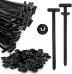 Universal-Kabelbinderschnalle, Nylon, robust, selbstsichernd, Mehrzweck-Kunststoff-Kabelbinder, Werkzeug f&uuml;r schnelle Befestigung, Auto, Zuhause, t&auml;gliche Reparatur, 100 St&uuml;ck