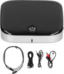 BTI-029 Bluetooth audioadapter, 2-in-1 traadita Bluetooth 5.0 vastuv&otilde;tja ja saatja, madala latentsusega audioadapter Toslink ja 3,5 mm (AUX ja ) teleriheli jaoks.