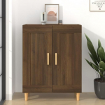 AUVYI Sideboard Brown Oak Look 69.5 x 34 x 90 cm Wood Material Lowboard Living Room Kitchen Cabinet Shoe Rack Slim Laundry Cabinet Filing Cabinet Bookshelf Bathroom Cabinet