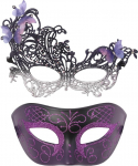 Oidea Maskerade Maske f&uuml;r Paare: elegante Spitze Schmetterling venezianische Party Maske f&uuml;r Damen und Herren Halloween Kost&uuml;m Masken