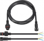 PATIKIL 6.56 ft / 2 m 3 Pin pikenduskaabel, 17AWG veekindel IP67 pikendusjuhe koos 7,87-tollise pistiku komplektiga paadi, auto, veoauto, siseruumide / v&auml;listingimustes kasutatava p&auml;ikesepaneeli LED-valgustuse jaoks, must