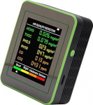 Alomejor Luftqualit&auml;tsdetektor, Tragbares Farb-LCD-Display, Mehrere Funktionen, for Zuhause, B&uuml;ro, Outdoor, Leichtes und Robustes ABS-Material (schwarz und gr&uuml;n)