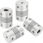 hankekaart Flexible Kupplungen, 3,17 mm kuni 6 mm, Gelenkverbinder aus Aluminiumlegierung, flexible Wellenkupplungen, Motorkupplung f&uuml;r 3D-Drucker, CNC-Maschine, Motorf&uuml;hrung, DIY-Encoder D16 x L 23