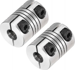 hankekaart Flexible Wellenkupplung, 3,17 kuni 6 mm, 20 mm pikkus, 15 Durchmesser, Klemmwellenkupplung, Aluminiumlegierung, Gelenkverbinder, Schrittmotor-Kupplung f&uuml;r 3D-Drucker, CNC-Maschinen