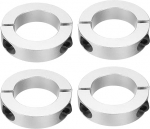 sourcing map Doppelter geteilter Schaftkragen, 60 mm Bohrung, zweiteiliger Klemmkragen, 95 mm Au&szlig;endurchmesser, 22 mm Dicke, Aluminiumlegierung, Schraubspaltring, 4 St&uuml;ck