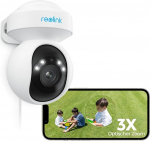 Reolink E1 Outdoor Pro Wi-Fi 6, 4K, PTZ Outdoor Camera with 3 x Optical Zoom, Car Tracking, 2.4/5 GHz Dual Band, Intelligent Person/Vehicle/Pet Detection, Colour Night Vision, 2-Way Audio