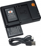 DSTE 2 Pack aku ja Micro USB topeltlaadija, mis &uuml;hildub EN-EL23 ja Nikon Coolpix P600 S810c P900S digikaameraga.