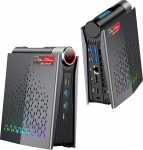 S3A Mini PC 32GB DDR5 4800MHz 1TB NVME PCIe3.0 SSD, AMD Ryzen 9 6900HX (kuni 4,9 GHz) Radeon 680M, mikrolauaarvuti &auml;ritegevuseks/kontorisse/m&auml;ngimiseks, reguleeritav 3 režiimis, WiFi 6, 2,5G LAN