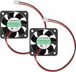 ANVISION 2-Pack 40 x 40 x 10mm 4010 Dual Ball Bearing DC 12V Brushless jahutusventilaator UL CE YDM4010B12