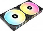 Corsair iCUE LINK QX140 RGB 140 mm Magnetic Dome RGB ventilaatorid - topeltventilaatorite stardikomplekt koos iCUE LINK s&uuml;steemikeskusega - must