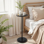 Premium Round Stone Drinks Table, Raske marmorist kohvilaud, kokteili aktsentide k&uuml;ljelaud elutuppa, kaalutud alus, v&auml;ike aktsentide k&uuml;ljelaud magamistuppa, nurgad
