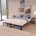 Dreamzie metallist, lamellvoodiraam, 200 x 200 cm, madratsile, k&otilde;rgus 35 cm, suur panipaik, lihtne kokku panna ja vastupidav, must