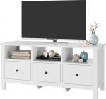 FOREHILL Lowboard TV kapp, valge, TV kapp, TV pink, TV laud, Skandinaavia elutuppa, 108 x 40 x 50 cm