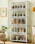 LXXBDDM VWooden Display Cabinet, Multifunctional Dustproof B 5 Floors 60 cm
