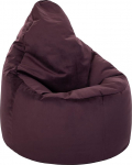 Loft 25 Capriccio Velvet Bean Bag Chair, Premium Velvet Bean Bag siseruumides kasutamiseks kodus ja elutoas, ergonoomiline disain keha toetamiseks (Bean Bag, Aubergine)