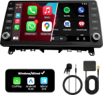 Doppel DIN Autoradio mit Bildschirm f&uuml;r Mercedes-Benz C200 C180 C220, Wireless CarPlay & Android Auto, 10" Auto Radio Touch Display, 4GB+64GB, Bluetooth 5GHz WiFi DAB+ FM AUX GPS