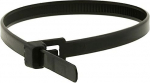 BH03059 Vabastatav kaabliside, 4,8 x 300mm (3/16 tolli x 12 tolli) - must, 100 tk.