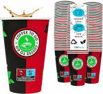 Enpack 1000 musta / punast pabertassi 300 ml j&otilde;upaberist - kohvitassid tee, kohvi, h&otilde;&otilde;gveini v&otilde;i muude jookide serveerimiseks - Coffee To Go Tassid