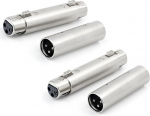 SANTUO XLR-auf-XLR-adapter, 3-poolne Stecker auf Stecker und Buchse auf Buchse, Zinklegierung, XLR-Stecker f&uuml;r Mikrofon, Mischpult, Verst&auml;rker, Audio-Ausr&uuml;stung, 4 St&uuml;ck