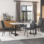 Ymkua s&ouml;&ouml;gilaud koos 4 tooliga, 117 x 68 x 75 cm, ristk&uuml;likukujuline s&ouml;&ouml;gilaud, kaasaegne s&ouml;&ouml;gitoagrupp, k&ouml;&ouml;gi s&ouml;&ouml;gilaudade komplekt, s&ouml;&ouml;gitoolide komplekt, k&ouml;&ouml;gitoolide komplekt, k&ouml;&ouml;gilaudade komplekt elutuppa ja k&ouml;&ouml;ki (Hall)