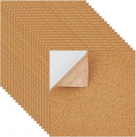 Korktafel Selbstklebend 20er-Pack selbstklebende Korkplatten, 15,2 x 15,2 cm, Korktafelmatte, 2 mm dick, quadratischer Korkuntersetzer for Pinnw&auml;nde, Wanddekoration