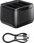 3 in 1 Kiirlaadija GoPro Hero 13 Black USB Type C akulaadija tegevuskaameratele Smart Charging Hub tarvikud