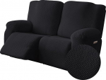 Genina Diivan Slipcover 2 istekohaga Recliner Chair Cover paks Jacquard m&ouml;&ouml;bli kaitsja (must)