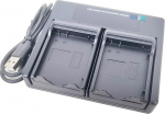 Dual USB Battery Charger for Panasonic VW-VBT190 VW-VBT380 VW-VBY100E VW-VBK180 VW-VBK360 VW-BC10E HC-V520 HC-V550 HC-V720