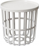 BranQ - Home Essential, Designer-, funktionaler und moderner Kaffeetisch ZEN, aus hochwertigem BPA-freiem ABS-Kunststoff, mit abnehmbarem Bezug, Creme
