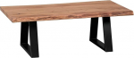 Wohnling kohvilaud t&auml;ispuidust akaatsia | Kohvilaud 115 x 40 x 61 cm | K&uuml;ljelaud maal&auml;hedases stiilis metallist jalgadega | kaasaegne puitm&ouml;&ouml;bel t&auml;ispuidust unikaalne | t&auml;ispuidust laud puut&uuml;vi | t&auml;ispuidust laud puut&uuml;vi