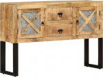 vidaXL J&auml;medast mangopuidust k&uuml;ljepaneel koos 2 uksega 2 sahtliga sahtlikapp K&uuml;ljepaneel K&uuml;ljepaneel Mitmeotstarbeline kapp Seisev kapp 110 x 30 x 74 cm