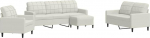 vidaXL 4-osaline diivanikomplekt koos pehmendusega kreemjas sametist diivan, sametist diivan, diivan polsterdatud, l&otilde;&otilde;gastav diivan, elutoa m&ouml;&ouml;bel, polsterdatud diivan, diivan, Lounge diivan