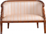 EMPIRE SOFA CARVINGS MAHOGANY ARMCHAIR ANTIQUE WHITE VINTAGE SOFA Palazzo Exclusive