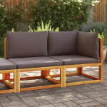Homgoday Garden Diivan Lounge diivan koos padjaga 2 istekohaga tahke akaatsiapuidust v&auml;lism&ouml;&ouml;bel aia voodi diivan diivan patio m&ouml;&ouml;bel mudel 4008175