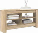 vidaXL nurgas TV-kapp Sonoma Oak 102 x 40,5 x 45 cm puidust komposiit stiilne kaasaegne ristk&uuml;likukujuline nurgakapp kompaktne TV-jalamu praktiline hoiustamise ime minimalistliku elutoa jaoks