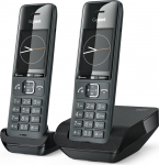 Gigaset Comfort 520 Duo - 2 juhtmeta DECT-telefoni - Elegantne disain - Suurep&auml;rane helikvaliteet - K&otilde;nede lukustamine - Kuni 200 kontakti kataloog - Tumehall