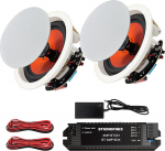 STUDIOFINIX 4-Zoll Bluetooth Deckenlautsprecher Komplettsystem mit 2-Kanal Verst&auml;rker, 240W Maximalleistung Paar, Klarer Klang f&uuml;r Wohnzimmer, B&uuml;ro, K&uuml;che, Keller und &uuml;berdachte Terrasse
