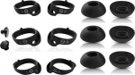 Ersatz-Ohrst&ouml;psel f&uuml;r Bose QuietComfort Ultra Ohrh&ouml;rer (2023) und Bose QuietComfort Earbuds II (2022) - rutschfeste Silikon-Fl&uuml;gelspitzen-Abdeckungen, Schwarz, 6 Paar