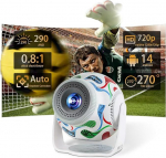 2026 Football Edition Mini projektor, toetab kuni 8K ja 290 ANSI luumenit, nutikas kaasaskantav projektor, automaatne vertikaalne keystone'i korrektsioon, 270&deg; p&ouml;&ouml;ramine, WiFi 6 ja Bluetooth 5.4 abil