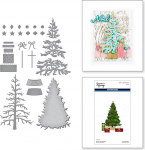 Spellbinders Timeless Trees Collection Simon Hurley klassikaline j&otilde;ulupuu stantsimine