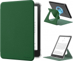 MoKo 360&deg; p&ouml;&ouml;rlev &uuml;mbris 7-tollise Kindle Paperwhite (12th Gen 2025/2026) & Kindle Colorsoft 2025/2026 jaoks, l&auml;bipaistev eemaldatav magnetiline reguleeritav kaitsekott koos alusega, automaatne &auml;ratus/une, Lootose Leaf roheline