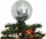 6" Disco Ball Christmas Tree Topper - Havenstone Home - J&otilde;ulupuu Topper J&otilde;ulukaunistused Disco Decor J&otilde;ulukaunistus