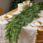 JOYIN J&otilde;ulud Cedar Wood Garland Realistlik m&auml;nni disain Paks lopsakas ja painduv roheline j&otilde;ulugirant mantel laua veranda siseruumide j&otilde;ulupidu kaunistused