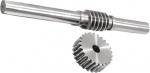 2 Modulus Worm Rod Wheel Kit, 2M 25T 45 terasest reduktsioonisuhe 1:25 Worm Bar, hammasratas koos protsessiauguga